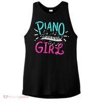 Piano Girl Pianist Music Notes Gift Ladies PosiCharge Tri-Blend Wicking Tank thumb 0