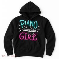Piano Girl Pianist Music Notes Gift Hoodie thumb 0