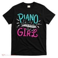 Piano Girl Pianist Music Notes Gift T-Shirt thumb 0