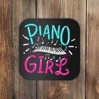 Piano Girl Pianist Music Notes Gift Coaster thumb 0