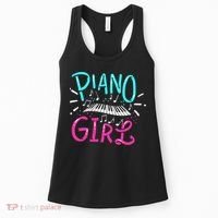Piano Girl Pianist Music Notes Gift Women's Tank Top thumb 0
