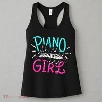 Piano Girl Pianist Music Notes Gift Women's Tank Top thumb 3