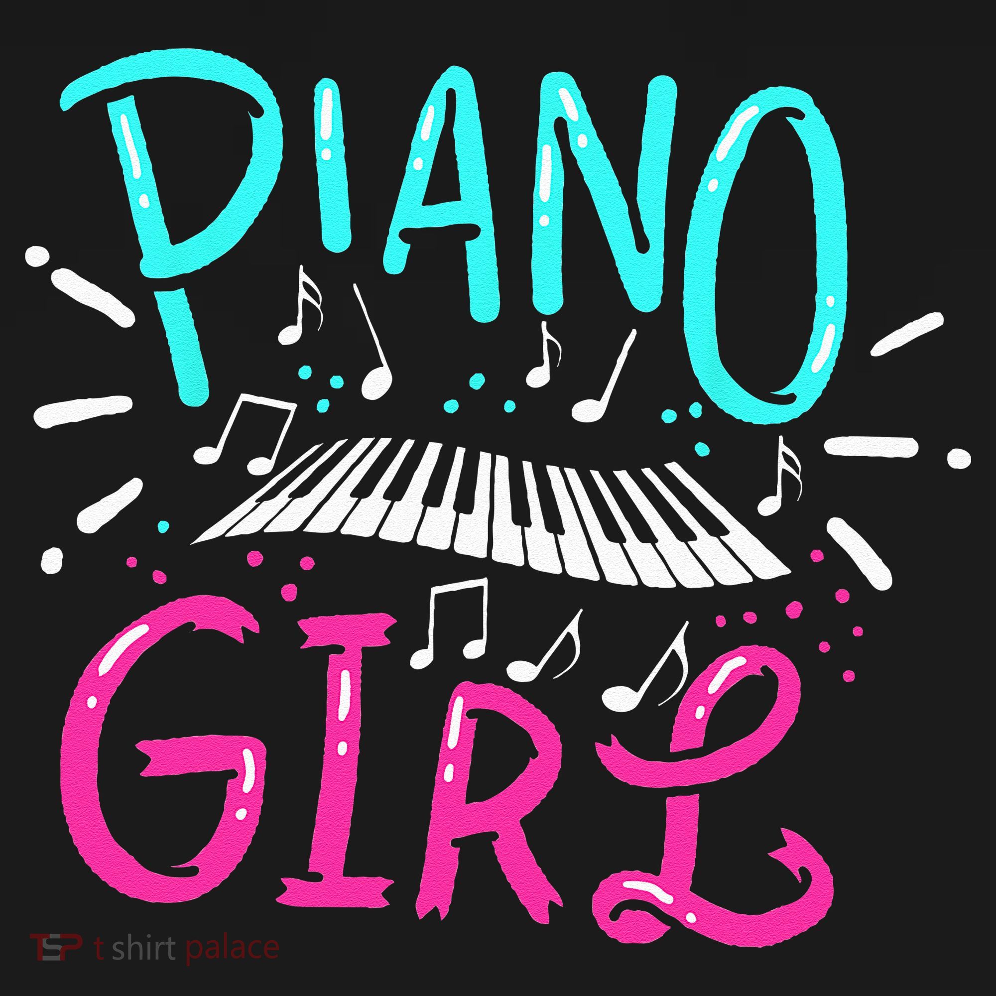 Piano Girl Pianist Music Notes Gift Women's Tank Top