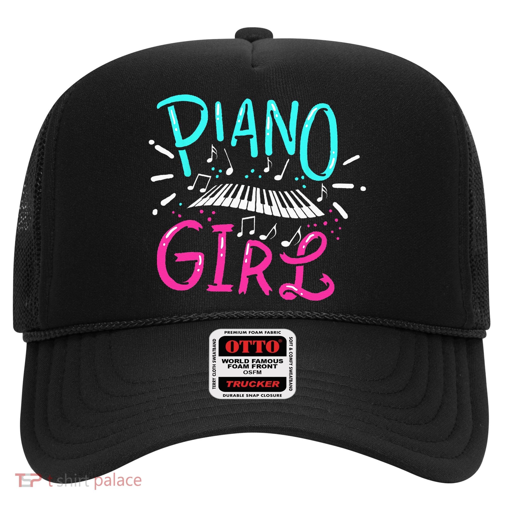 Piano Girl Pianist Music Notes Gift Hat
