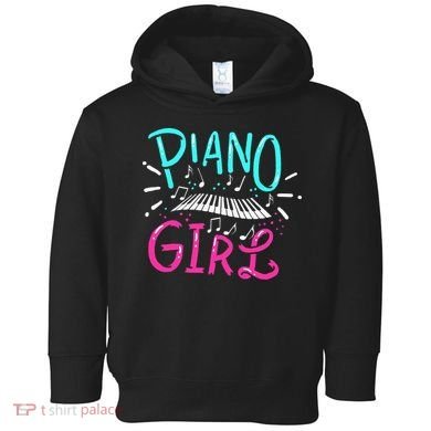 Piano Girl Pianist Music Notes Gift Toddler Hoodie