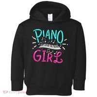 Piano Girl Pianist Music Notes Gift Toddler Hoodie thumb 0