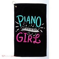 Piano Girl Pianist Music Notes Gift Golf Towel thumb 0