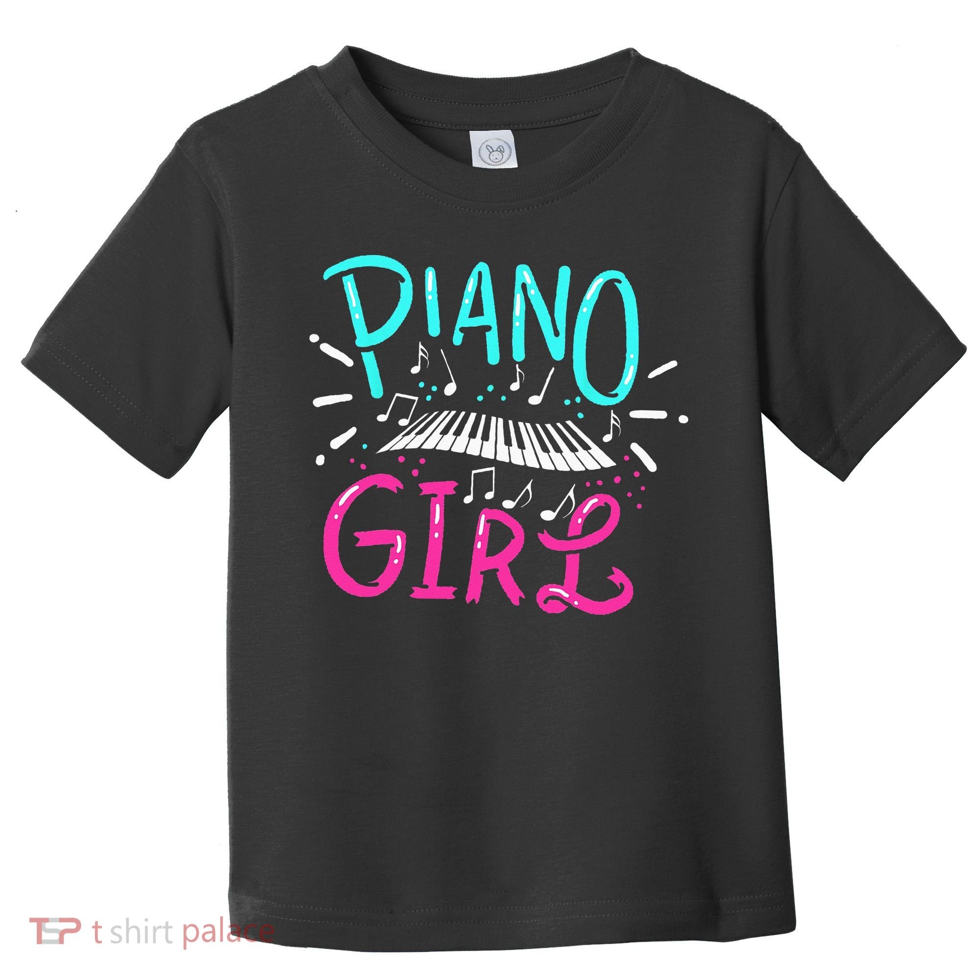 Piano Girl Pianist Music Notes Gift Toddler T-Shirt