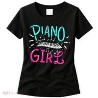 Piano Girl Pianist Music Notes Gift Women's T-Shirt thumb 0