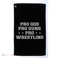 Pro God Pro Guns Pro Wrestling Golf Towel thumb 0