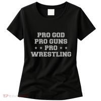 Pro God Pro Guns Pro Wrestling Women's T-Shirt thumb 0