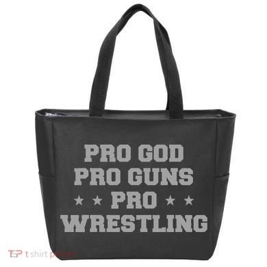 Pro God Pro Guns Pro Wrestling Tote Bag