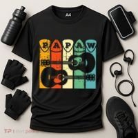 Papaw Guitar Pick Gift Guitar Player Grandpa Retro Guitarist Cooling Performance Crew T-Shirt thumb 3