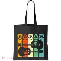 Papaw Guitar Pick Gift Guitar Player Grandpa Retro Guitarist Tote Bag thumb 0