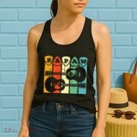Papaw Guitar Pick Gift Guitar Player Grandpa Retro Guitarist Women's Tank Top thumb 2