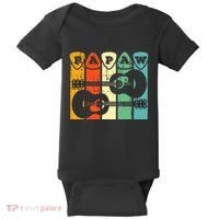 Papaw Guitar Pick Gift Guitar Player Grandpa Retro Guitarist Baby Bodysuit thumb 0