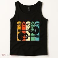 Papaw Guitar Pick Gift Guitar Player Grandpa Retro Guitarist Tank Top thumb 2