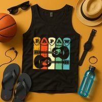 Papaw Guitar Pick Gift Guitar Player Grandpa Retro Guitarist Tank Top thumb 4