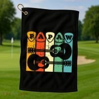 Papaw Guitar Pick Gift Guitar Player Grandpa Retro Guitarist Golf Towel thumb 1