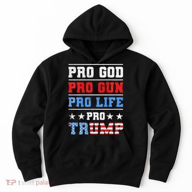 Pro God Pro Gun Pro Life Pro Trump Hoodie