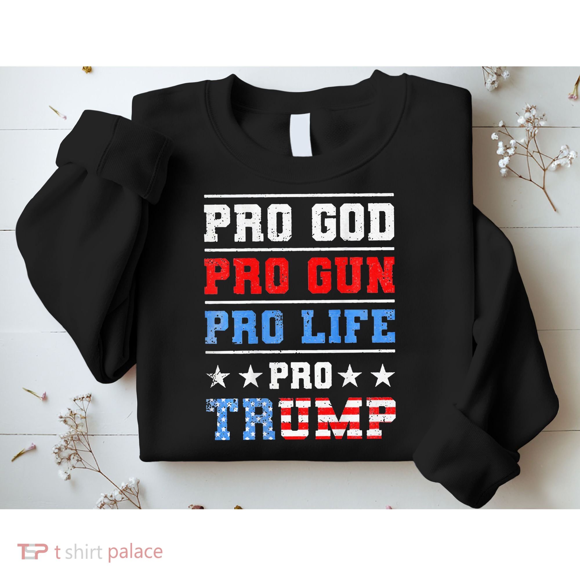 Pro God Pro Gun Pro Life Pro Trump Sweatshirt