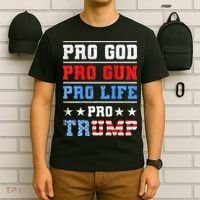 Pro God Pro Gun Pro Life Pro Trump T-Shirt thumb 6