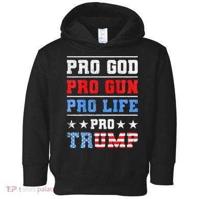 Pro God Pro Gun Pro Life Pro Trump Toddler Hoodie