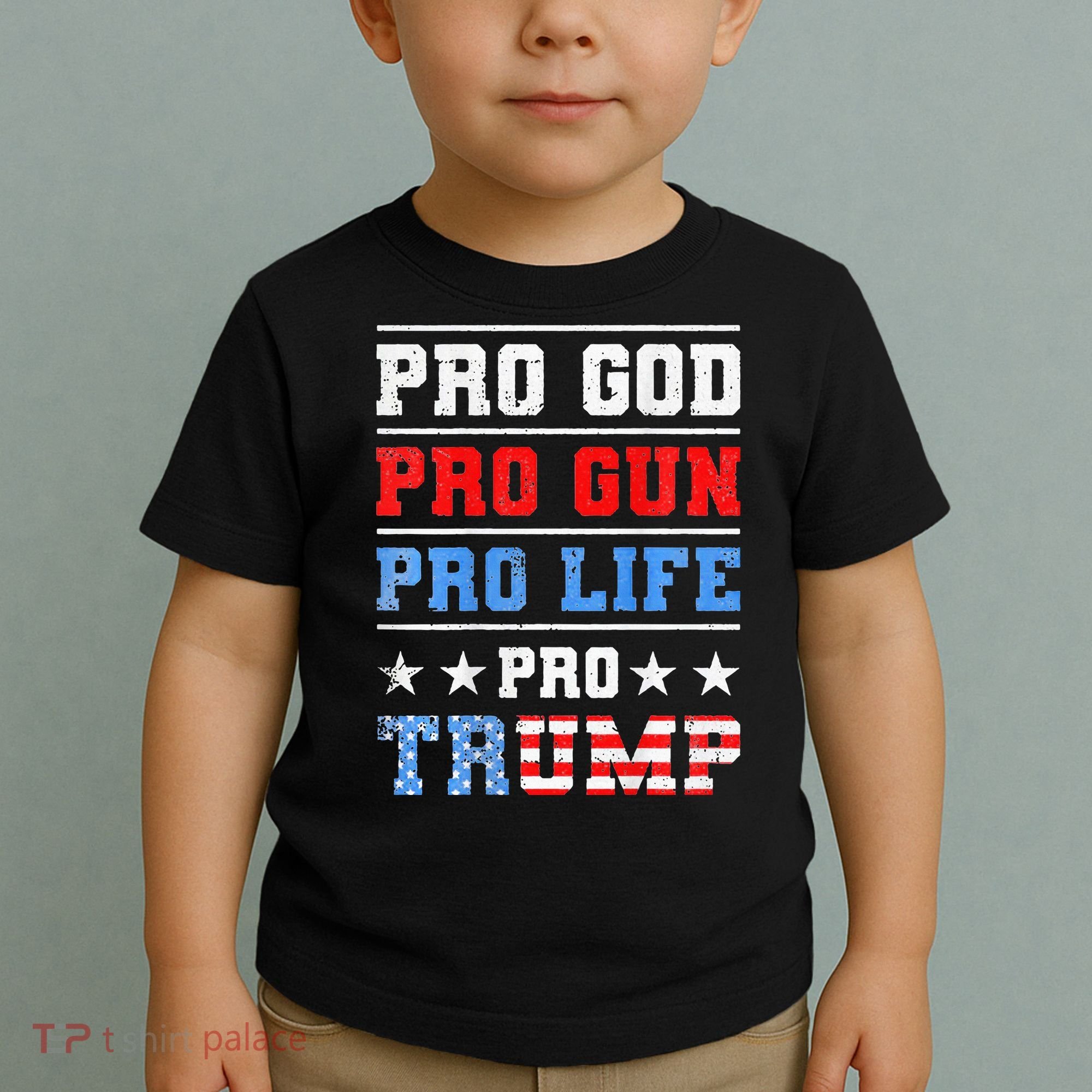 Pro God Pro Gun Pro Life Pro Trump Toddler T-Shirt