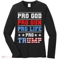 Pro God Pro Gun Pro Life Pro Trump Women's Long Sleeve Shirt thumb 0