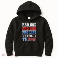 Pro God Pro Gun Pro Life Pro Trump Kids Hoodie thumb 0