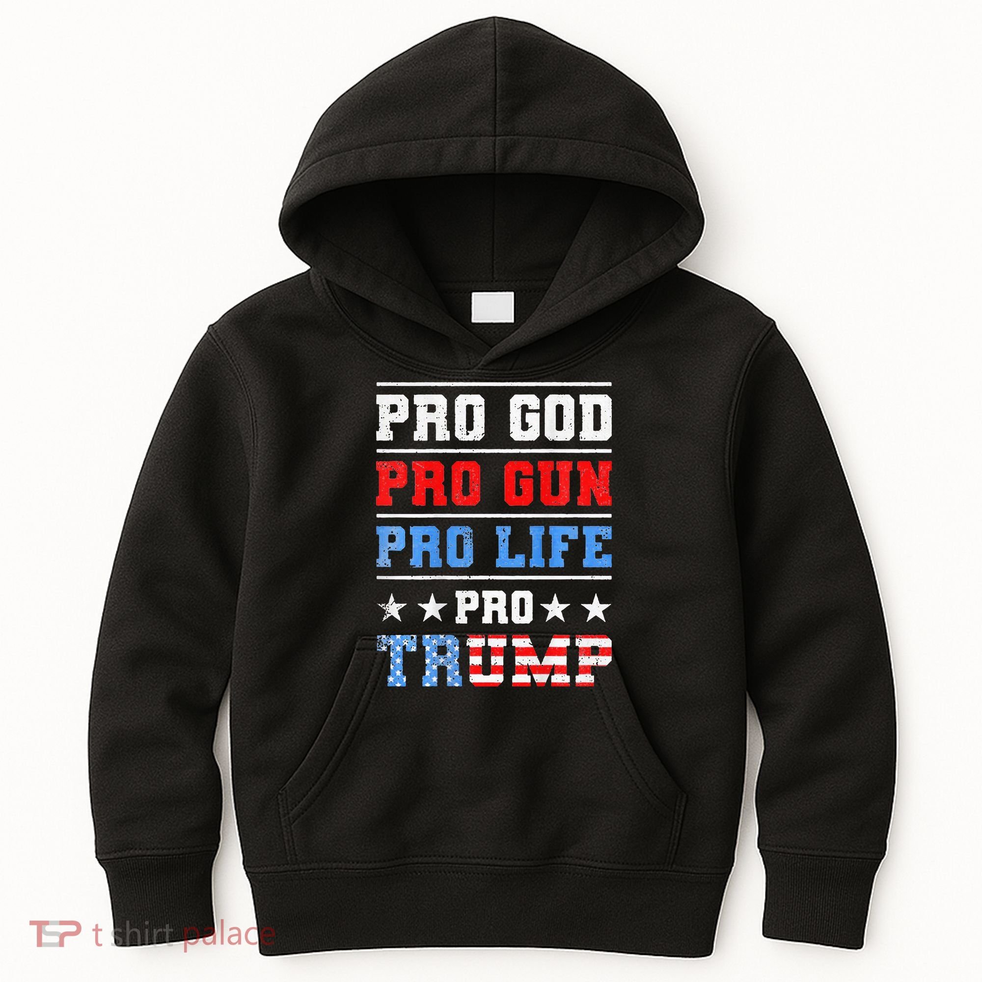 Pro God Pro Gun Pro Life Pro Trump Kids Hoodie