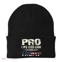 Pro God Pro Gun Pro Life Pro Trump Beanie thumb 0