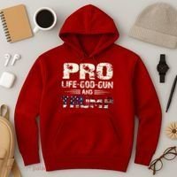 Pro God Pro Gun Pro Life Pro Trump Hoodie thumb 3