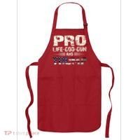 Pro God Pro Gun Pro Life Pro Trump Apron thumb 0