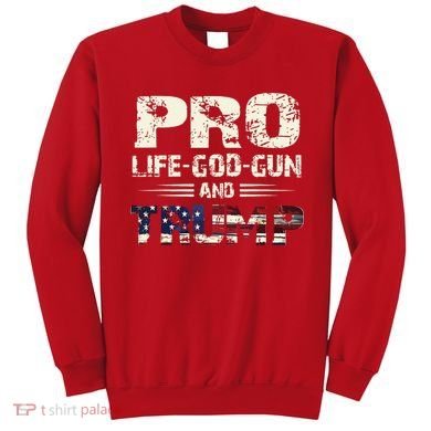 Pro God Pro Gun Pro Life Pro Trump Sweatshirt