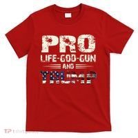 Pro God Pro Gun Pro Life Pro Trump T-Shirt thumb 0