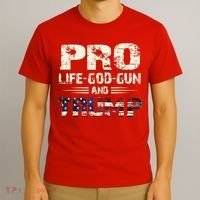 Pro God Pro Gun Pro Life Pro Trump T-Shirt thumb 3