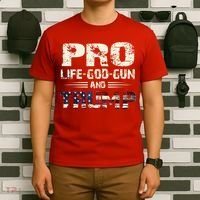 Pro God Pro Gun Pro Life Pro Trump T-Shirt thumb 6