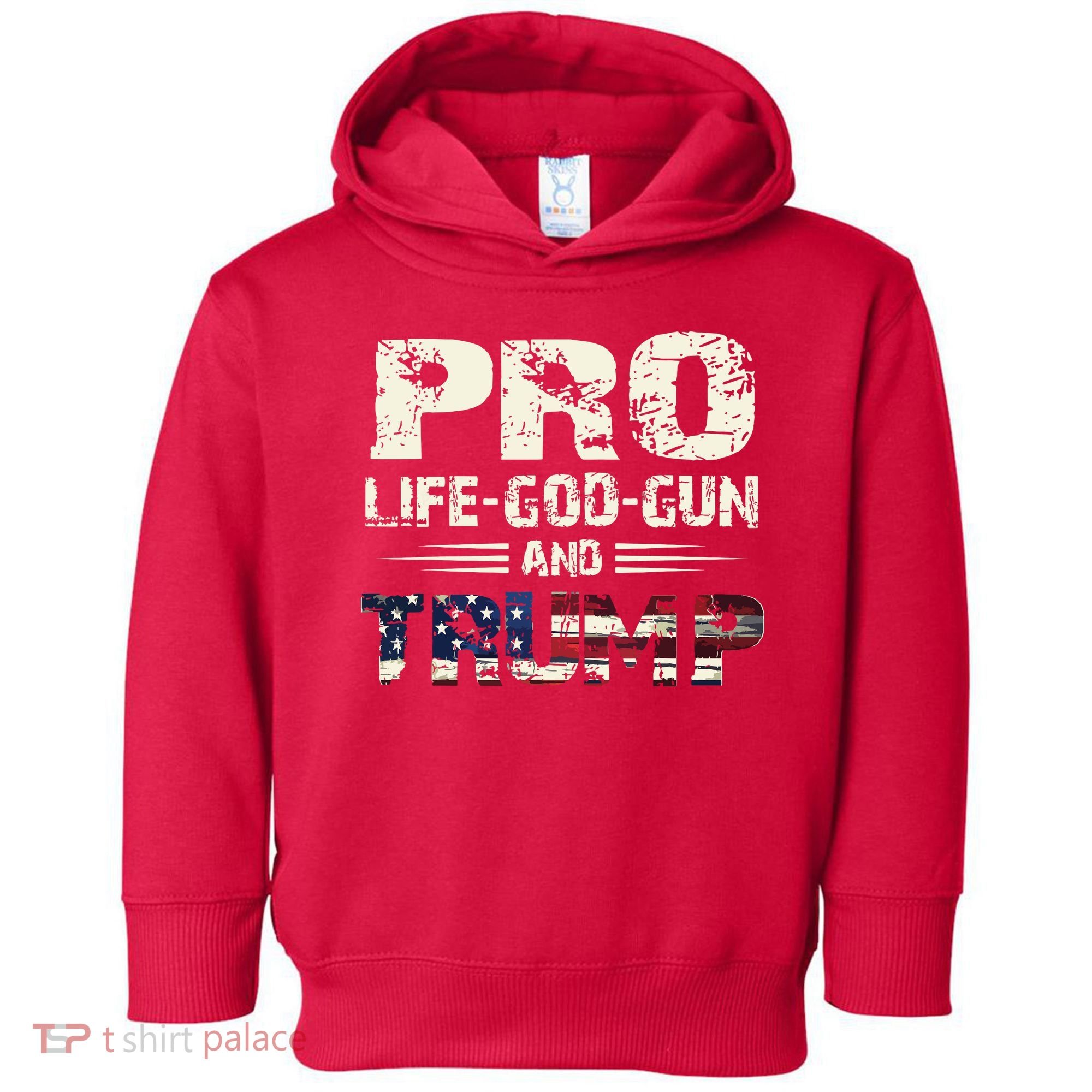 Pro God Pro Gun Pro Life Pro Trump Toddler Hoodie
