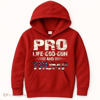 Pro God Pro Gun Pro Life Pro Trump Kids Hoodie