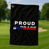 Proud Garbage Peurto Rico Flag Boricua Golf Towel thumb 1