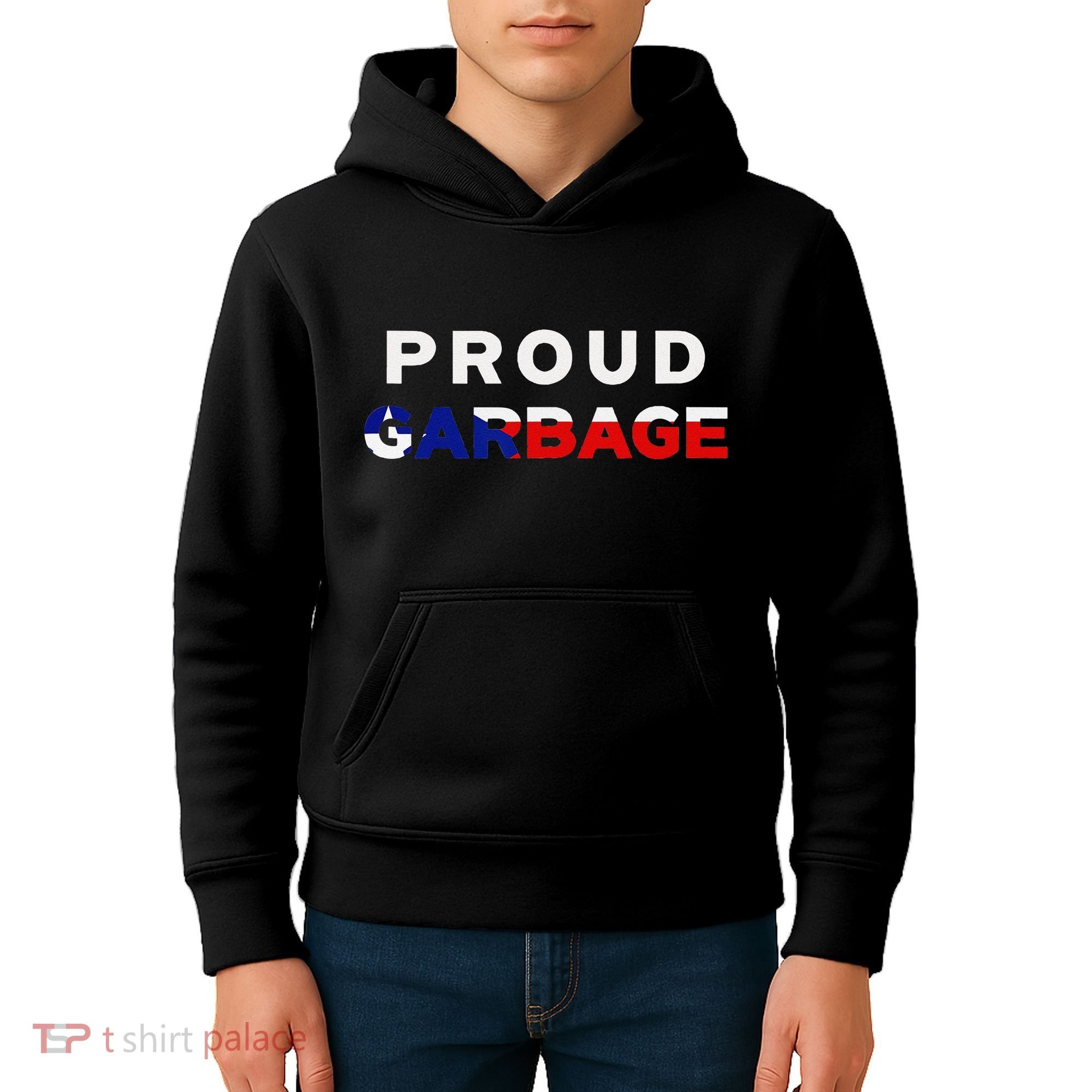 Proud Garbage Peurto Rico Flag Boricua Kids Hoodie