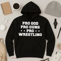 Pro God Pro Guns Pro Wrestling Hoodie thumb 3