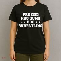 Pro God Pro Guns Pro Wrestling T-Shirt thumb 4