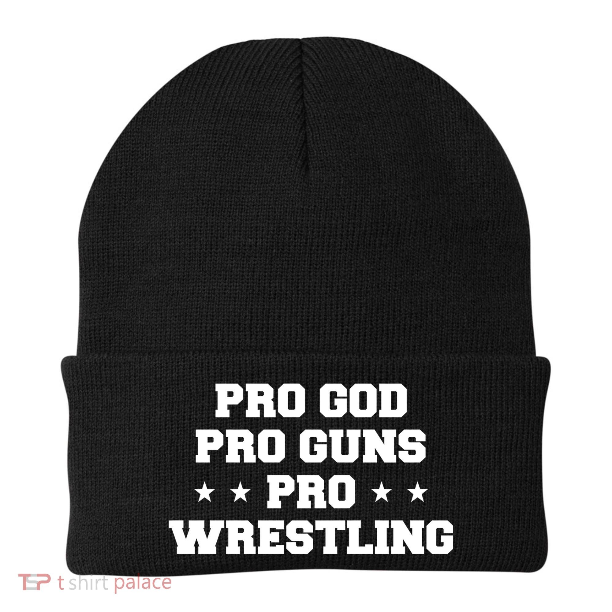 Pro God Pro Guns Pro Wrestling Beanie