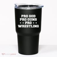Pro God Pro Guns Pro Wrestling Tumbler thumb 0
