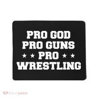 Pro God Pro Guns Pro Wrestling Mousepad thumb 0