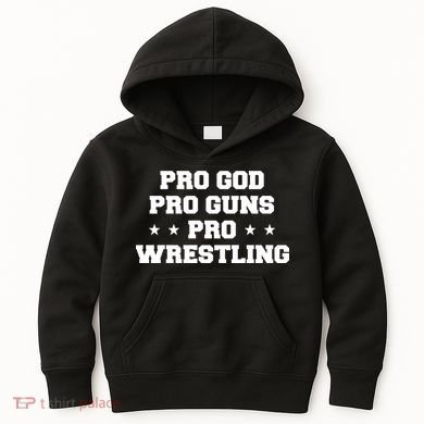 Pro God Pro Guns Pro Wrestling Kids Hoodie