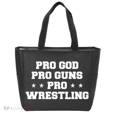 Pro God Pro Guns Pro Wrestling Tote Bag