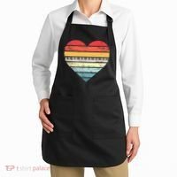 Pianist Gifts Retro Sunset Piano Keyboard Player Teacher Apron thumb 2
